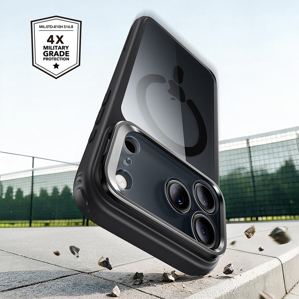 Funda MagSafe para Apple iPhone 18 Pro / 17 Pro, ESR, Classic Hybrid Kickstand, Negra Transparente