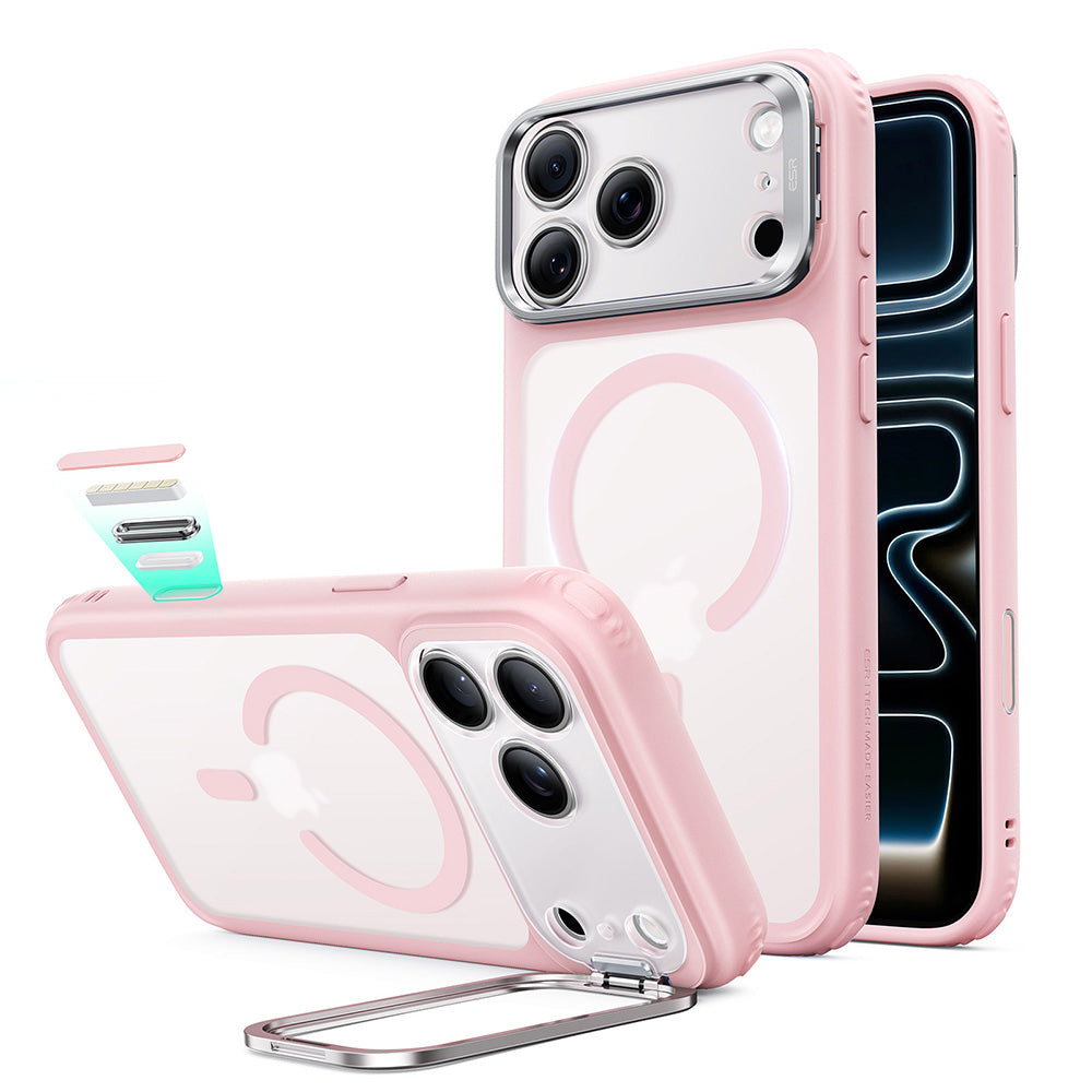 Funda MagSafe para Apple iPhone 18 Pro / 17 Pro, ESR, Classic Hybrid Kickstand, Rosa Satinado