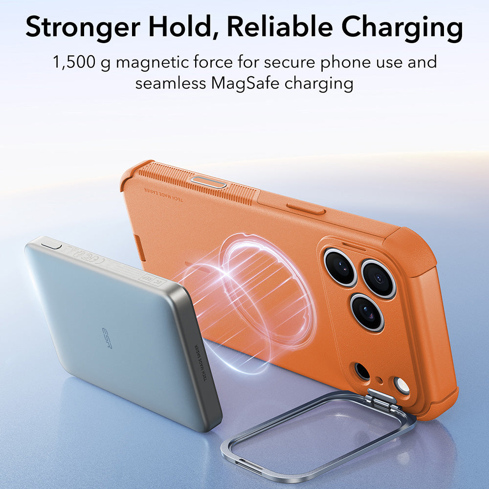 Funda MagSafe para Apple iPhone 18 Pro / 17 Pro, ESR, Cyber Armor Kickstand, Naranja