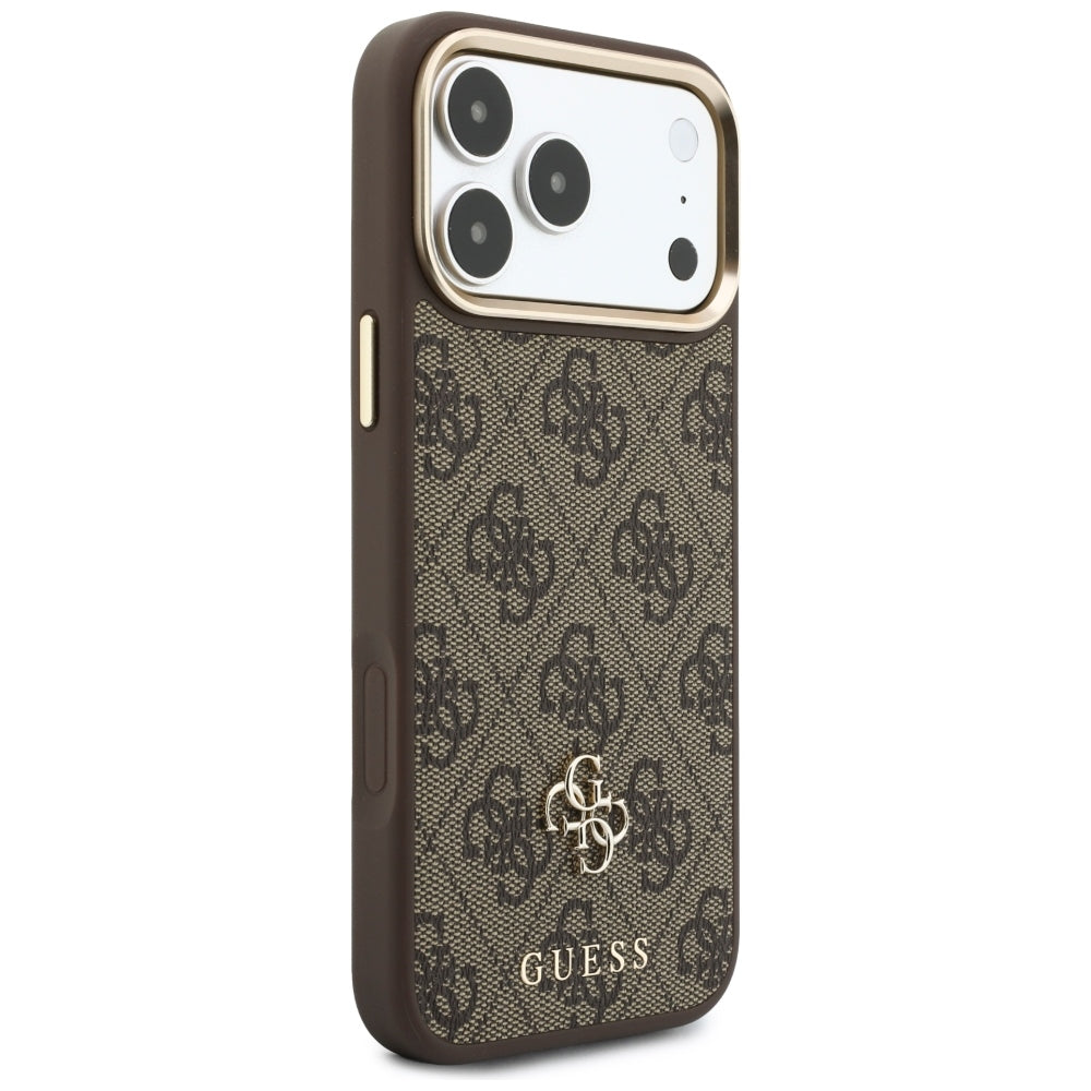 Funda MagSafe para Apple iPhone 18 Pro / 17 Pro, Guess, 4G Cardslot, marrón