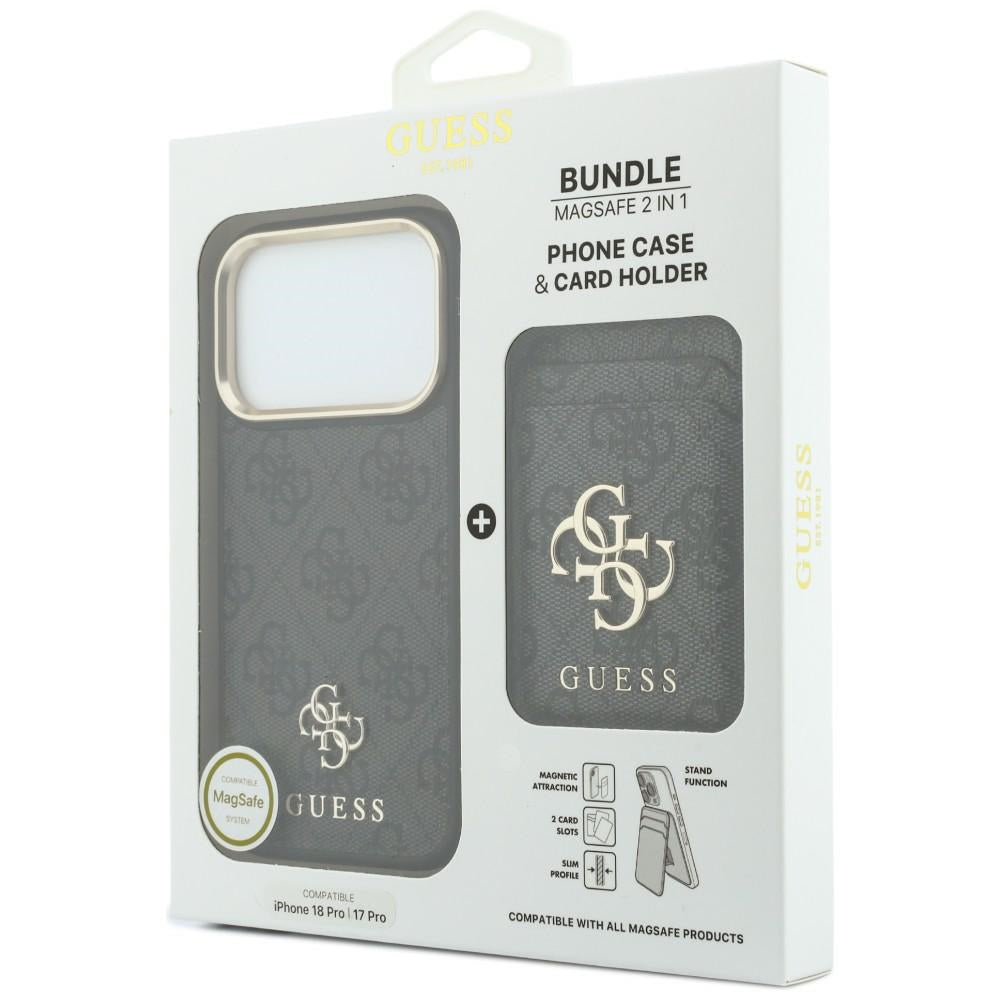 Funda MagSafe para Apple iPhone 18 Pro / 17 Pro, Guess, 4G Cardslot, negra