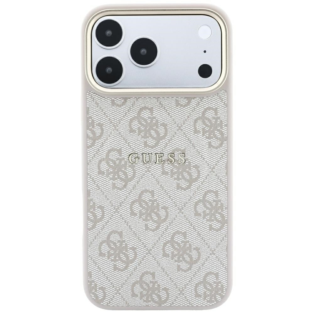 Funda MagSafe para Apple iPhone 18 Pro / 17 Pro, Guess, 4G Embossed Classic, Rosa