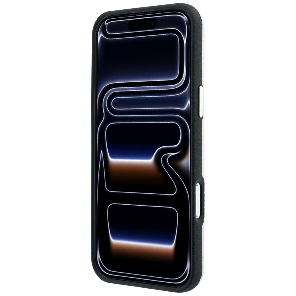 Funda MagSafe para Apple iPhone 18 Pro / 17 Pro, Guess, Logo Redondo con Strass Granulado, Beige