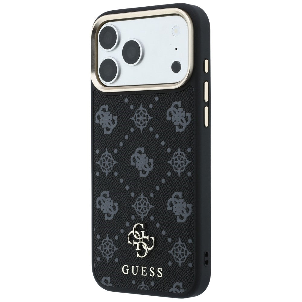 Funda MagSafe para Apple iPhone 18 Pro / 17 Pro, Guess, Peony 4G Small Logo, Negra