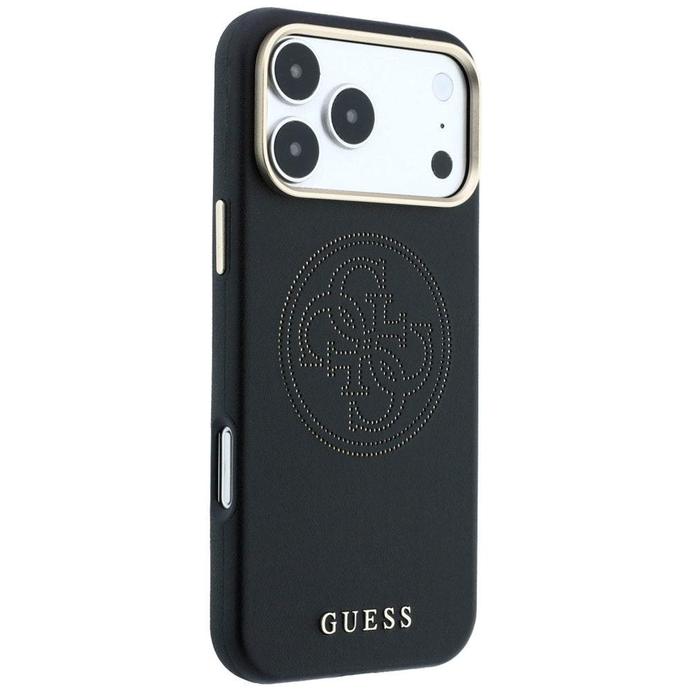 Funda MagSafe para Apple iPhone 18 Pro / 17 Pro, Guess, Perforada 4G, Negra