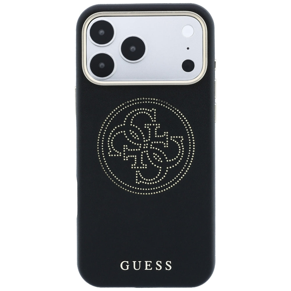 Funda MagSafe para Apple iPhone 18 Pro / 17 Pro, Guess, Perforada 4G, Negra