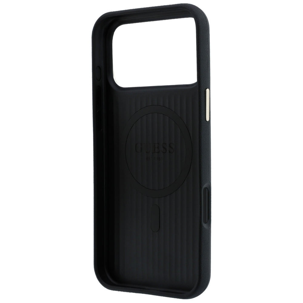 Funda MagSafe para Apple iPhone 18 Pro / 17 Pro, Guess, Perforada 4G, Negra