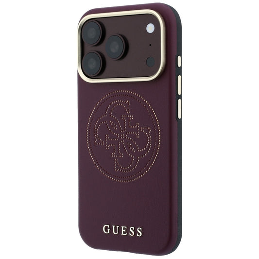 Funda MagSafe para Apple iPhone 18 Pro / 17 Pro, Guess, Perforada 4G, Granate