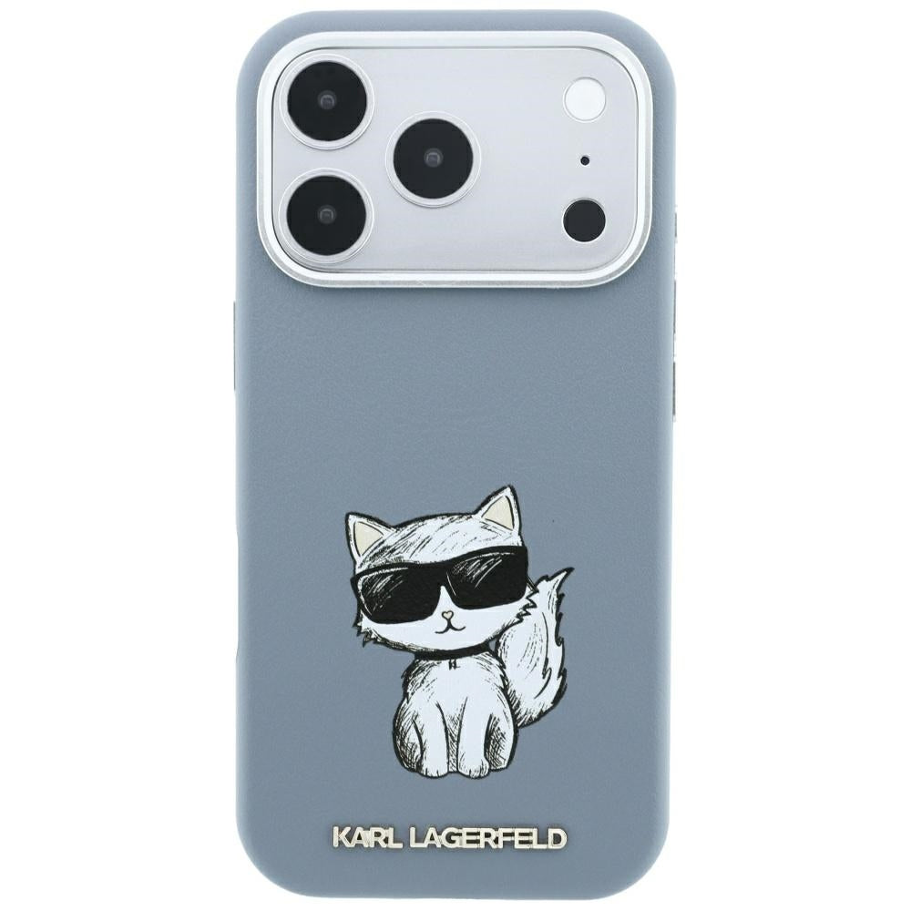 Funda MagSafe para Apple iPhone 18 Pro / 17 Pro, Karl Lagerfeld, Choupette Sketch, Azul