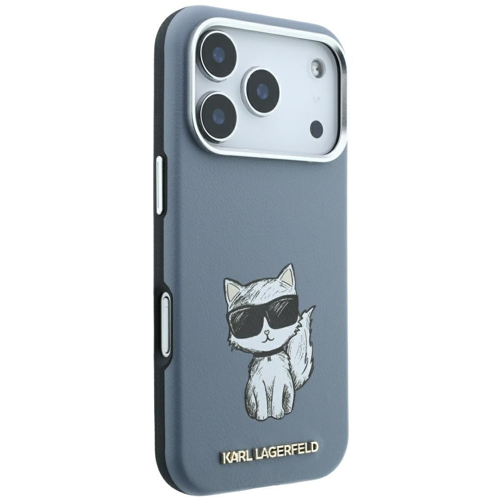 Funda MagSafe para Apple iPhone 18 Pro / 17 Pro, Karl Lagerfeld, Choupette Sketch, Azul