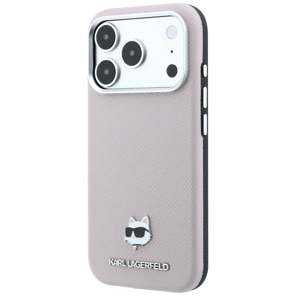 Funda MagSafe para Apple iPhone 18 Pro / 17 Pro, Karl Lagerfeld, Grained Choupette Head, Rosa
