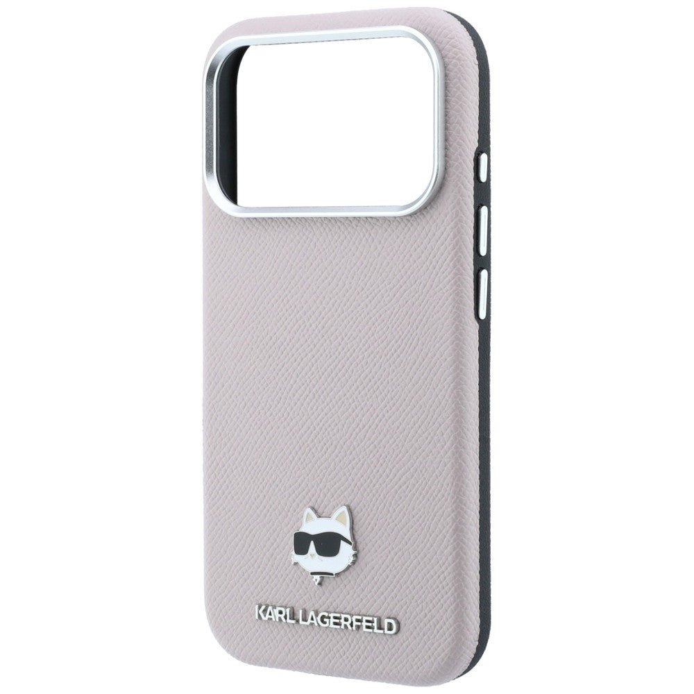 Funda MagSafe para Apple iPhone 18 Pro / 17 Pro, Karl Lagerfeld, Grained Choupette Head, Rosa