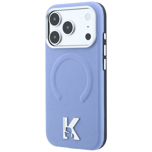 Funda MagSafe para Apple iPhone 18 Pro / 17 Pro, Karl Lagerfeld, Grained Embossed Ring, azul celeste
