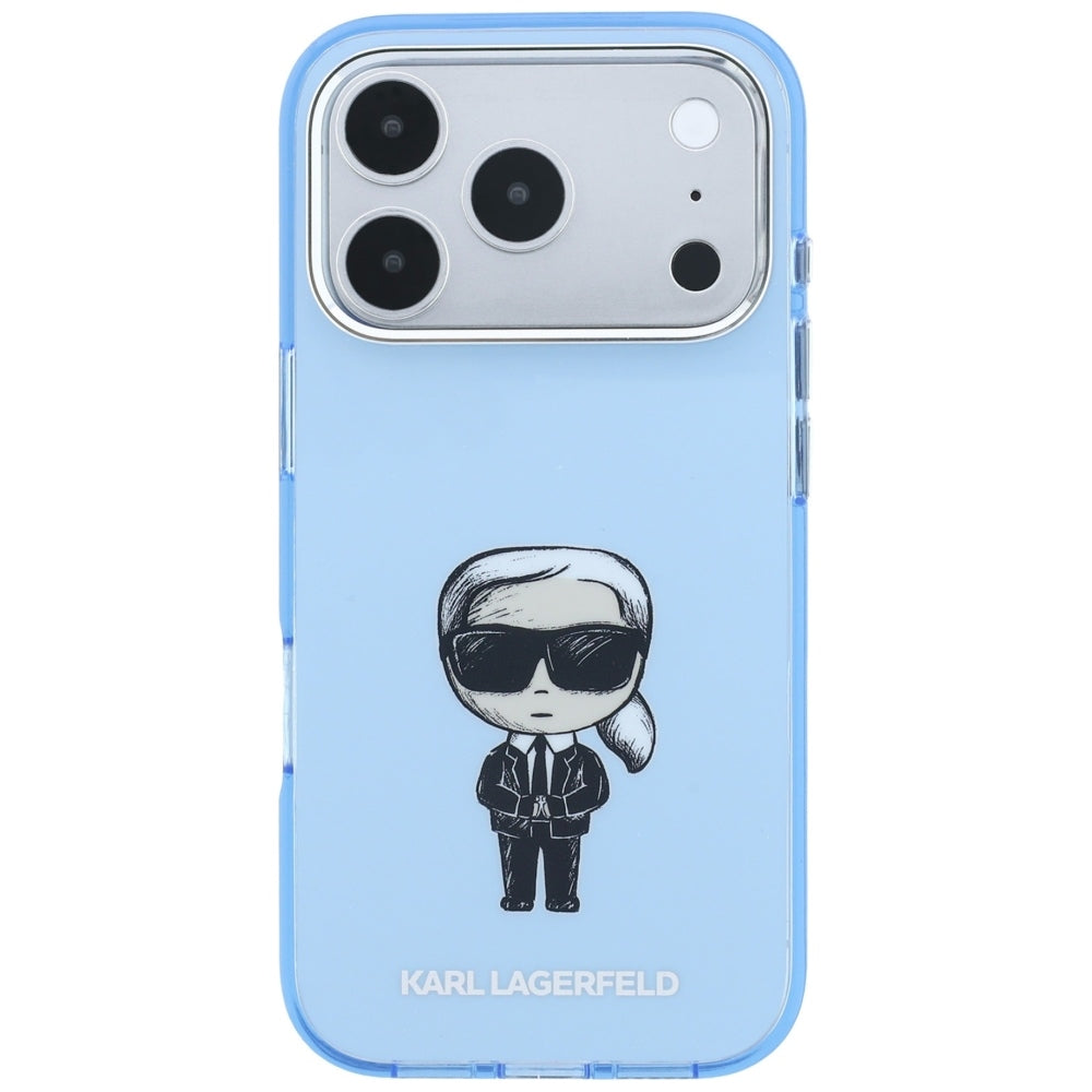 Funda MagSafe para Apple iPhone 18 Pro / 17 Pro, Karl Lagerfeld, HC IML Ikonik Sketch Print, Azul