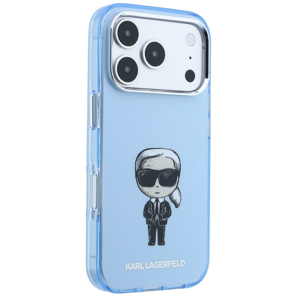 Funda MagSafe para Apple iPhone 18 Pro / 17 Pro, Karl Lagerfeld, HC IML Ikonik Sketch Print, Azul