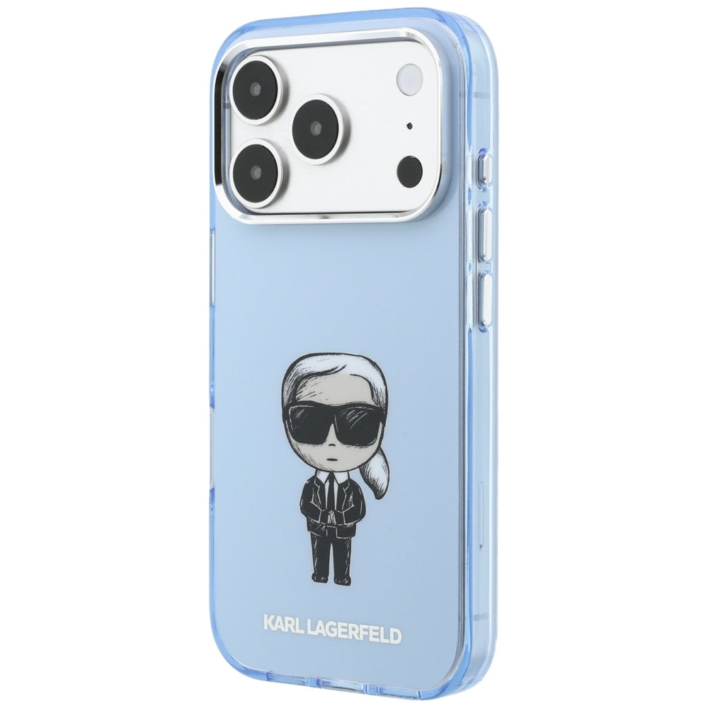Funda MagSafe para Apple iPhone 18 Pro / 17 Pro, Karl Lagerfeld, HC IML Ikonik Sketch Print, Azul