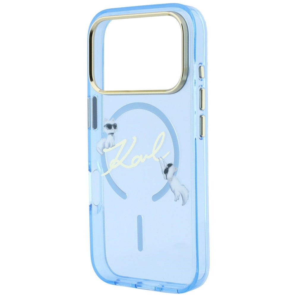 Funda MagSafe para Apple iPhone 18 Pro / 17 Pro, Karl Lagerfeld, IML Karl Script Logo, Azul