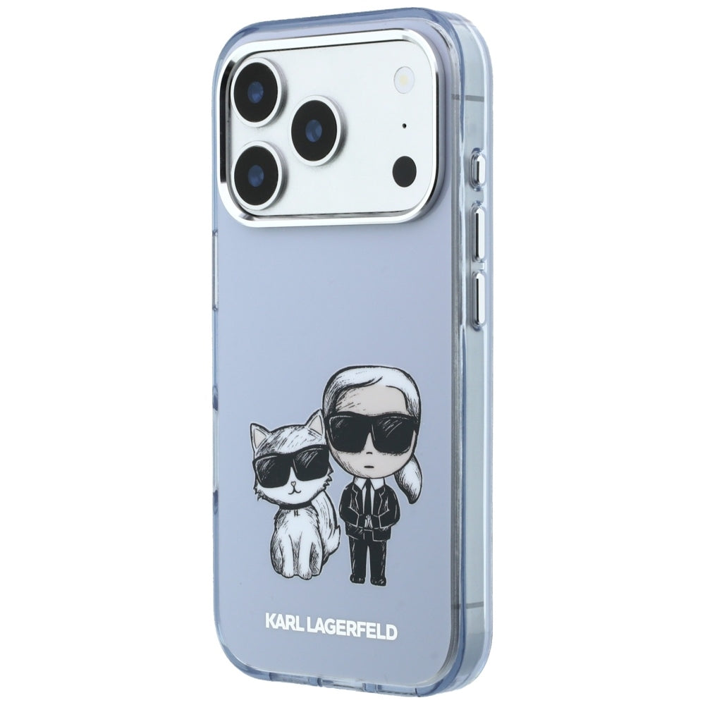 Funda MagSafe para Apple iPhone 18 Pro / 17 Pro, Karl Lagerfeld, IML KC Bodies Sketch Print, Azul