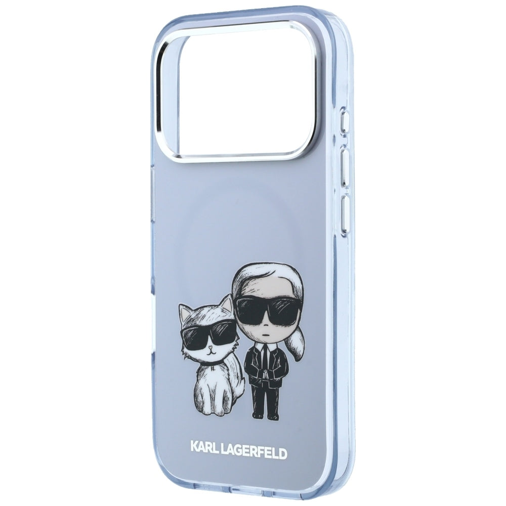 Funda MagSafe para Apple iPhone 18 Pro / 17 Pro, Karl Lagerfeld, IML KC Bodies Sketch Print, Azul