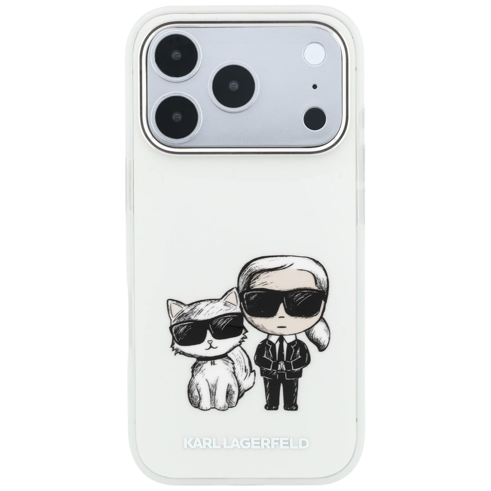 Funda MagSafe para Apple iPhone 18 Pro / 17 Pro, Karl Lagerfeld, IML KC Bodies Sketch Print, Beige