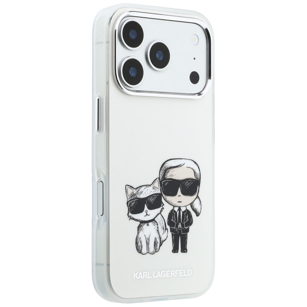 Funda MagSafe para Apple iPhone 18 Pro / 17 Pro, Karl Lagerfeld, IML KC Bodies Sketch Print, Beige