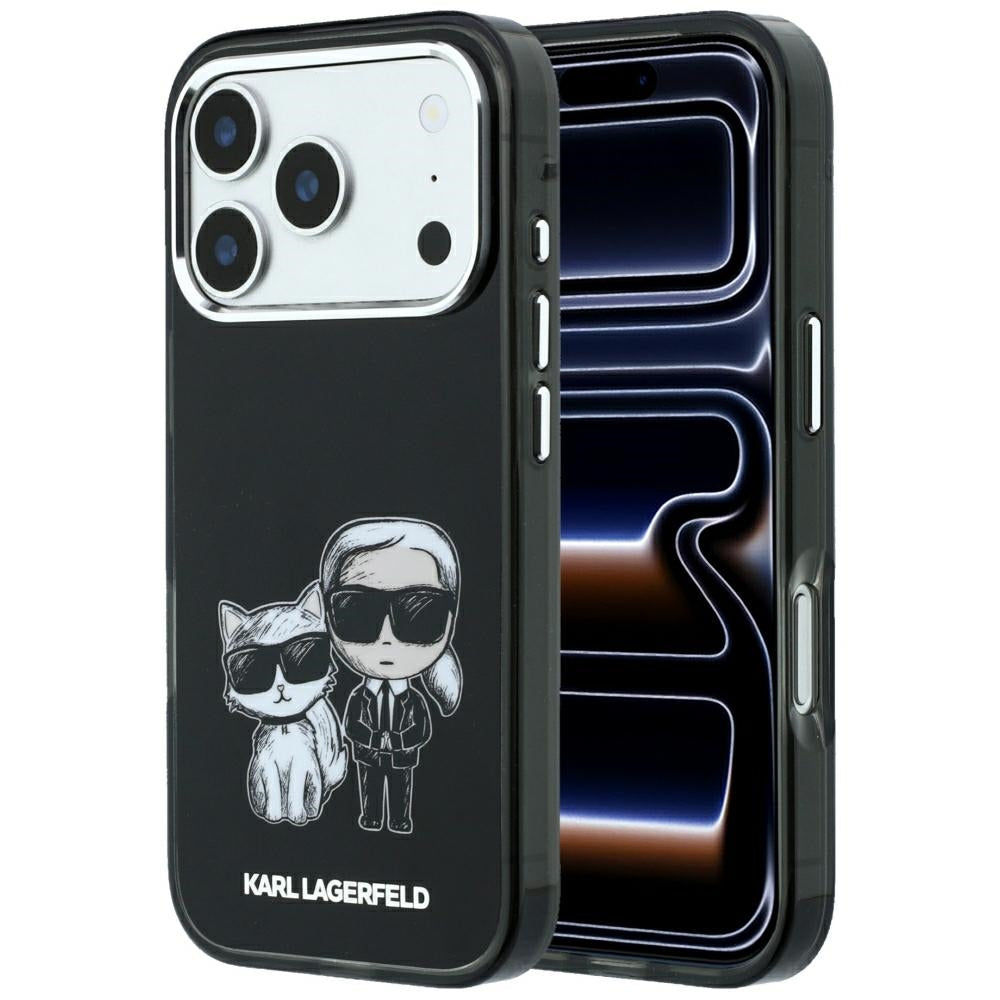 Funda MagSafe para Apple iPhone 18 Pro / 17 Pro, Karl Lagerfeld, IML KC Bodies Sketch Print, Negra
