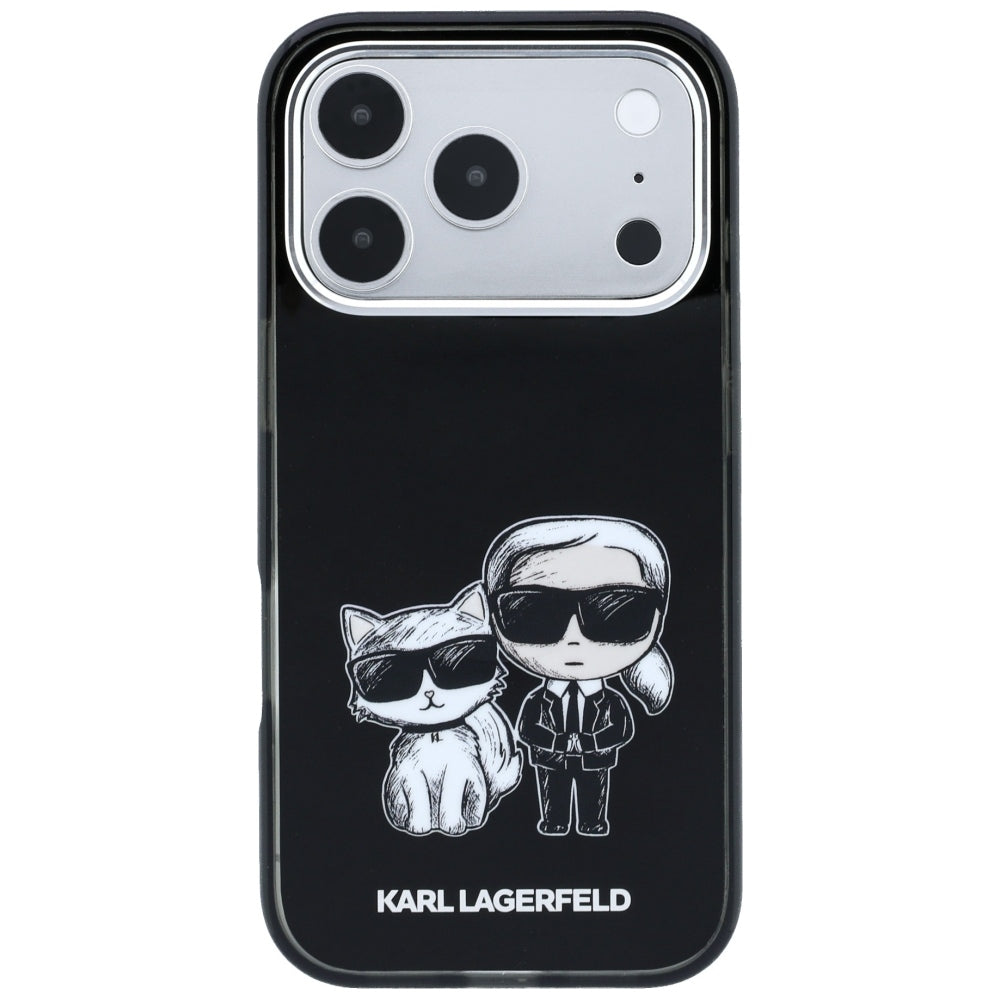 Funda MagSafe para Apple iPhone 18 Pro / 17 Pro, Karl Lagerfeld, IML KC Bodies Sketch Print, Negra