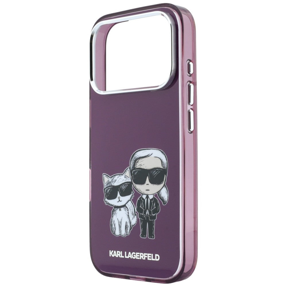 Funda MagSafe para Apple iPhone 18 Pro / 17 Pro, Karl Lagerfeld, IML KC Bodies Sketch Print, Burdeos