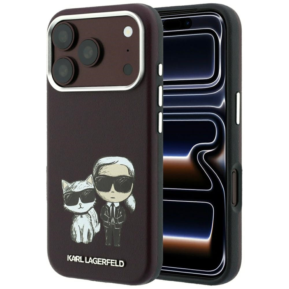 Funda MagSafe para Apple iPhone 18 Pro / 17 Pro, Karl Lagerfeld, KC Bodies Sketch, Burdeos