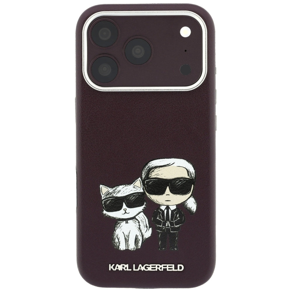 Funda MagSafe para Apple iPhone 18 Pro / 17 Pro, Karl Lagerfeld, KC Bodies Sketch, Burdeos