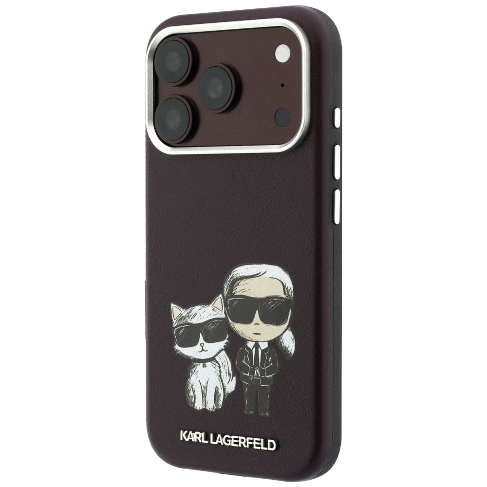 Funda MagSafe para Apple iPhone 18 Pro / 17 Pro, Karl Lagerfeld, KC Bodies Sketch, Burdeos