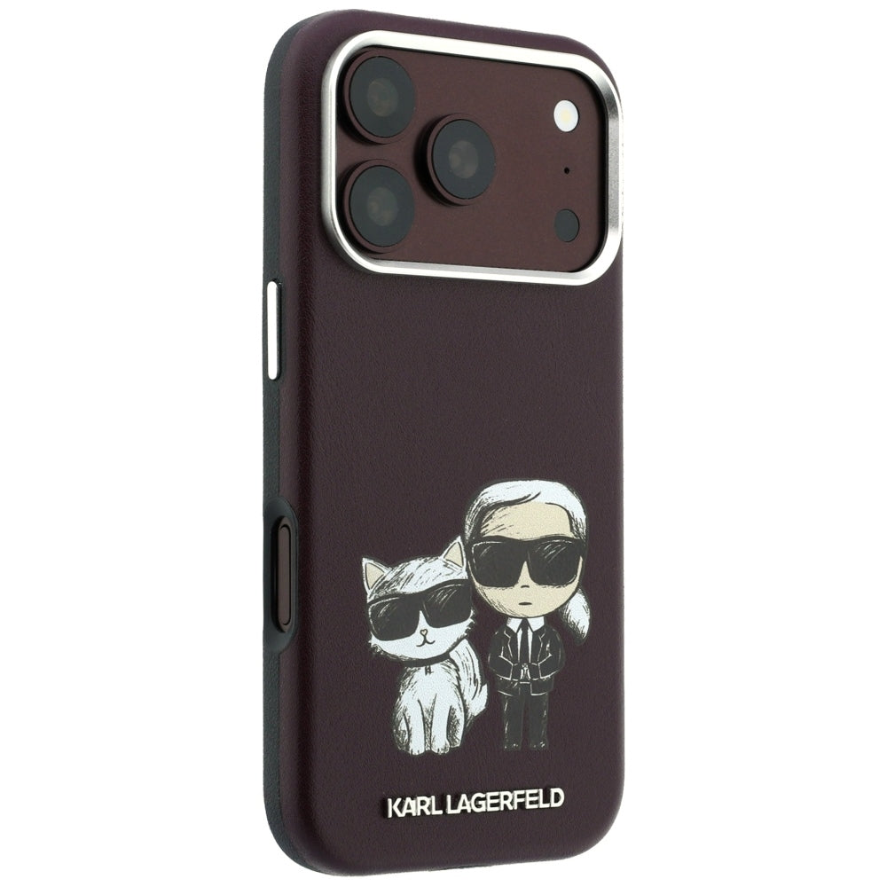 Funda MagSafe para Apple iPhone 18 Pro / 17 Pro, Karl Lagerfeld, KC Bodies Sketch, Burdeos
