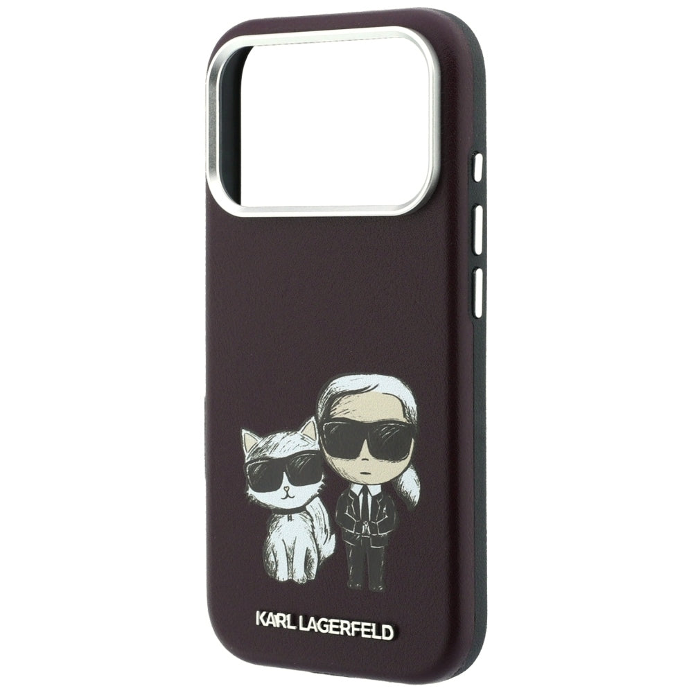 Funda MagSafe para Apple iPhone 18 Pro / 17 Pro, Karl Lagerfeld, KC Bodies Sketch, Burdeos