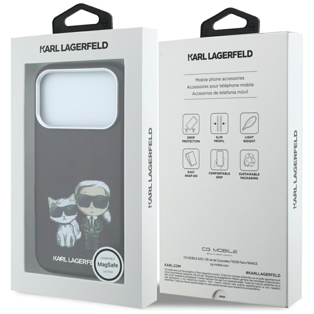 Funda MagSafe para Apple iPhone 18 Pro / 17 Pro, Karl Lagerfeld, KC Bodies Sketch, Burdeos