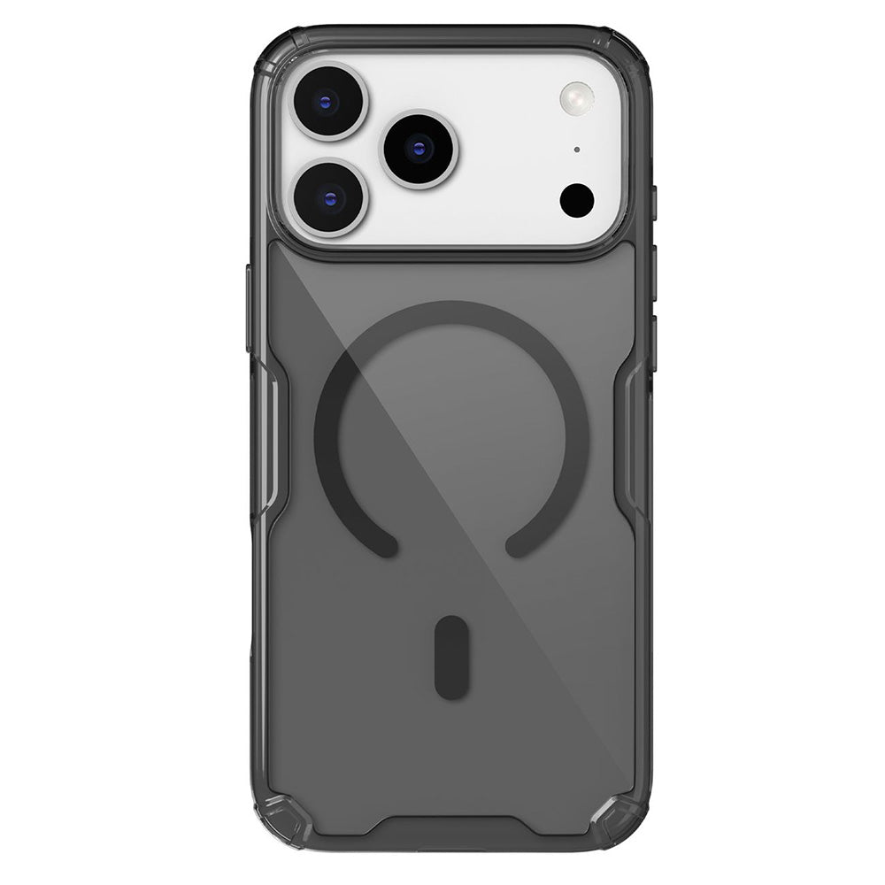 Funda MagSafe para Apple iPhone 18 Pro / 17 Pro, Nillkin, Nature Pro, Negra Transparente