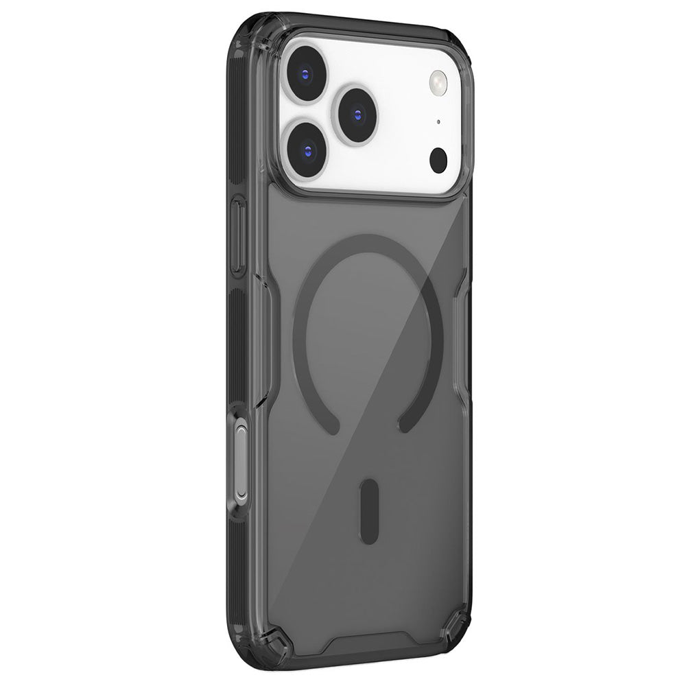 Funda MagSafe para Apple iPhone 18 Pro / 17 Pro, Nillkin, Nature Pro, Negra Transparente