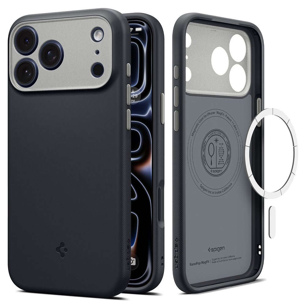 Funda MagSafe para Apple iPhone 18 Pro / 17 Pro, Spigen, Caseology Nano Pop, Negra ACS12177