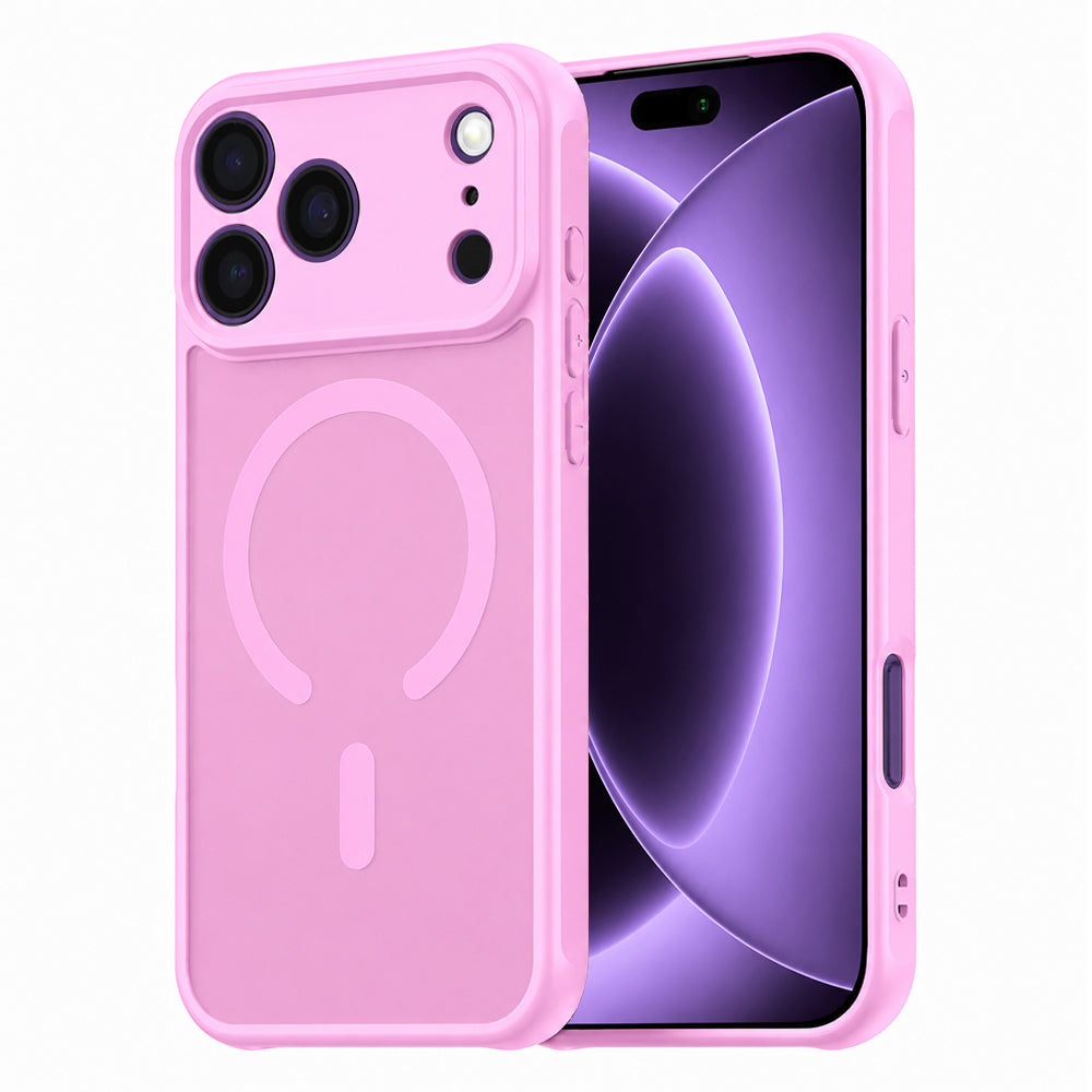 Funda MagSafe para Apple iPhone 18 Pro / 17 Pro, Techsuit, HaloFrost II, Rosa
