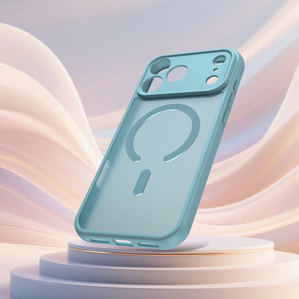 Funda MagSafe para Apple iPhone 18 Pro / 17 Pro, Techsuit, HaloFrost II, Verde Claro