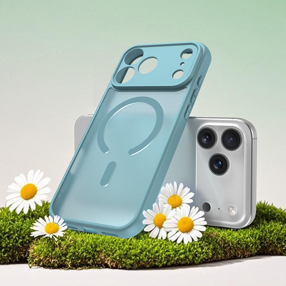 Funda MagSafe para Apple iPhone 18 Pro / 17 Pro, Techsuit, HaloFrost II, Verde Claro