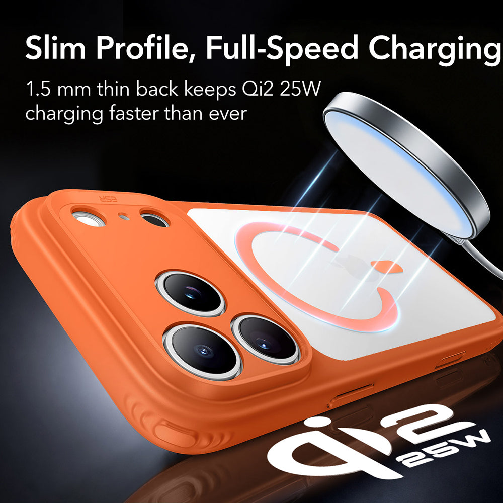 Funda MagSafe para Apple iPhone 18 Pro, ESR, Classic Hybrid, Naranja Satinada