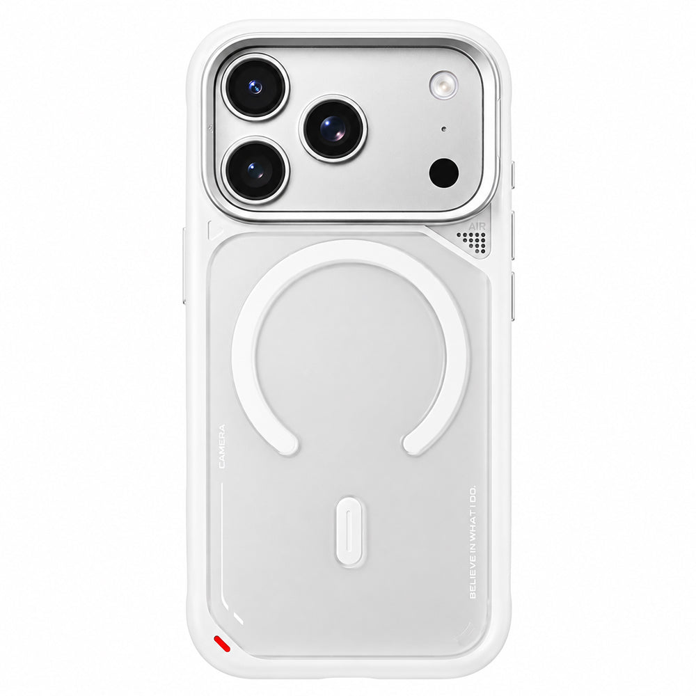 Funda MagSafe para Apple iPhone 18 Pro Max / 17 Pro Max, Blueo, soporte con disipación del calor, blanca satinada