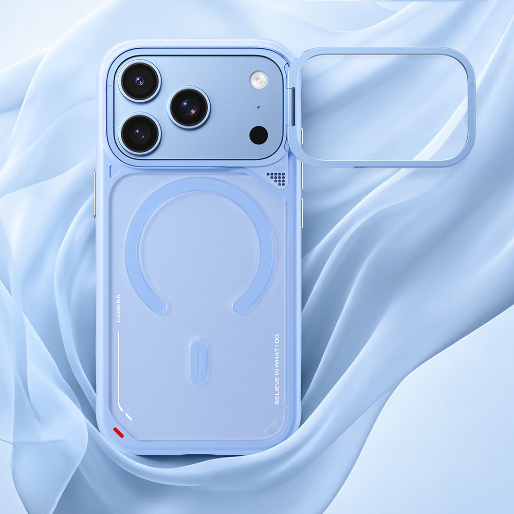 Funda MagSafe para Apple iPhone 18 Pro Max / 17 Pro Max, Blueo, soporte con disipación del calor, blanca satinada