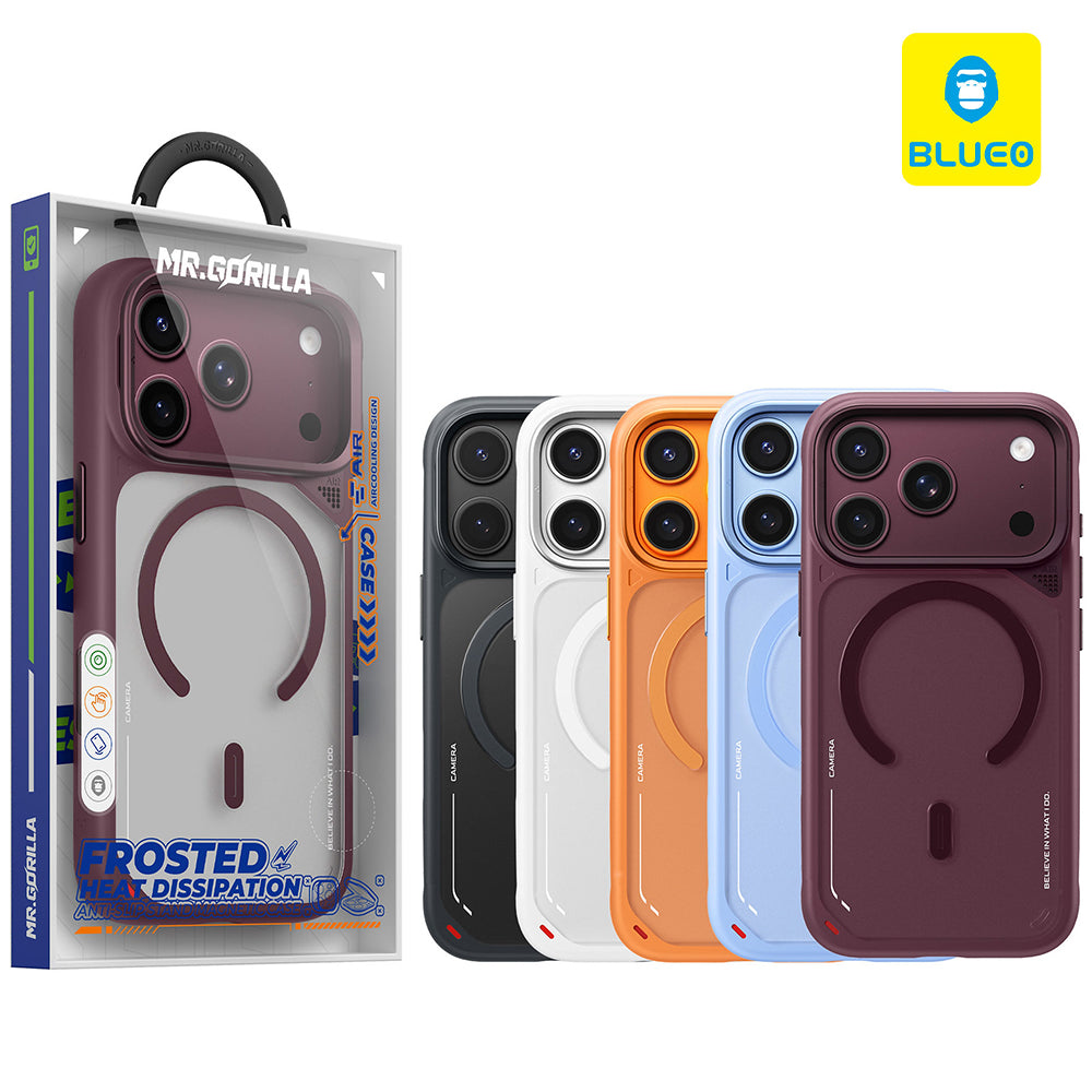 Funda MagSafe para Apple iPhone 18 Pro Max / 17 Pro Max, Blueo, soporte con disipación del calor, blanca satinada