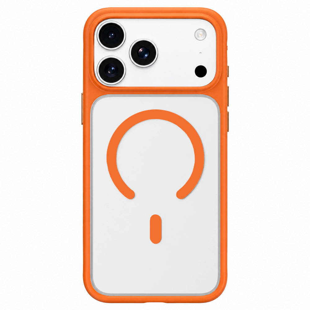 Funda MagSafe para Apple iPhone 18 Pro Max / 17 Pro Max, Blueo, respetuosa con la piel y anticaídas, naranja satinada