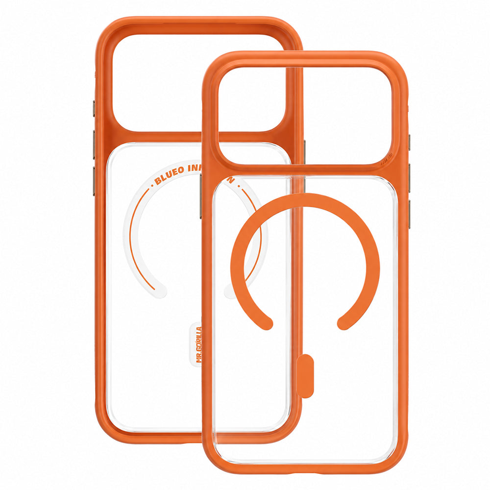 Funda MagSafe para Apple iPhone 18 Pro Max / 17 Pro Max, Blueo, respetuosa con la piel y anticaídas, naranja satinada