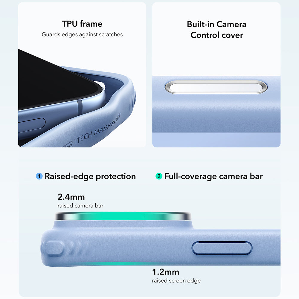 Funda MagSafe para Apple iPhone 18 Pro Max / 17 Pro Max, ESR, Classic Hybrid Kickstand, Azul Satinado