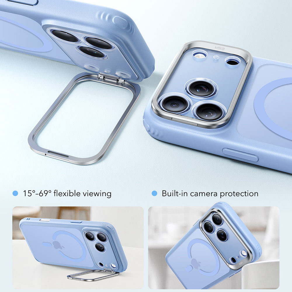 Funda MagSafe para Apple iPhone 18 Pro Max / 17 Pro Max, ESR, Classic Hybrid Kickstand, Azul Satinado