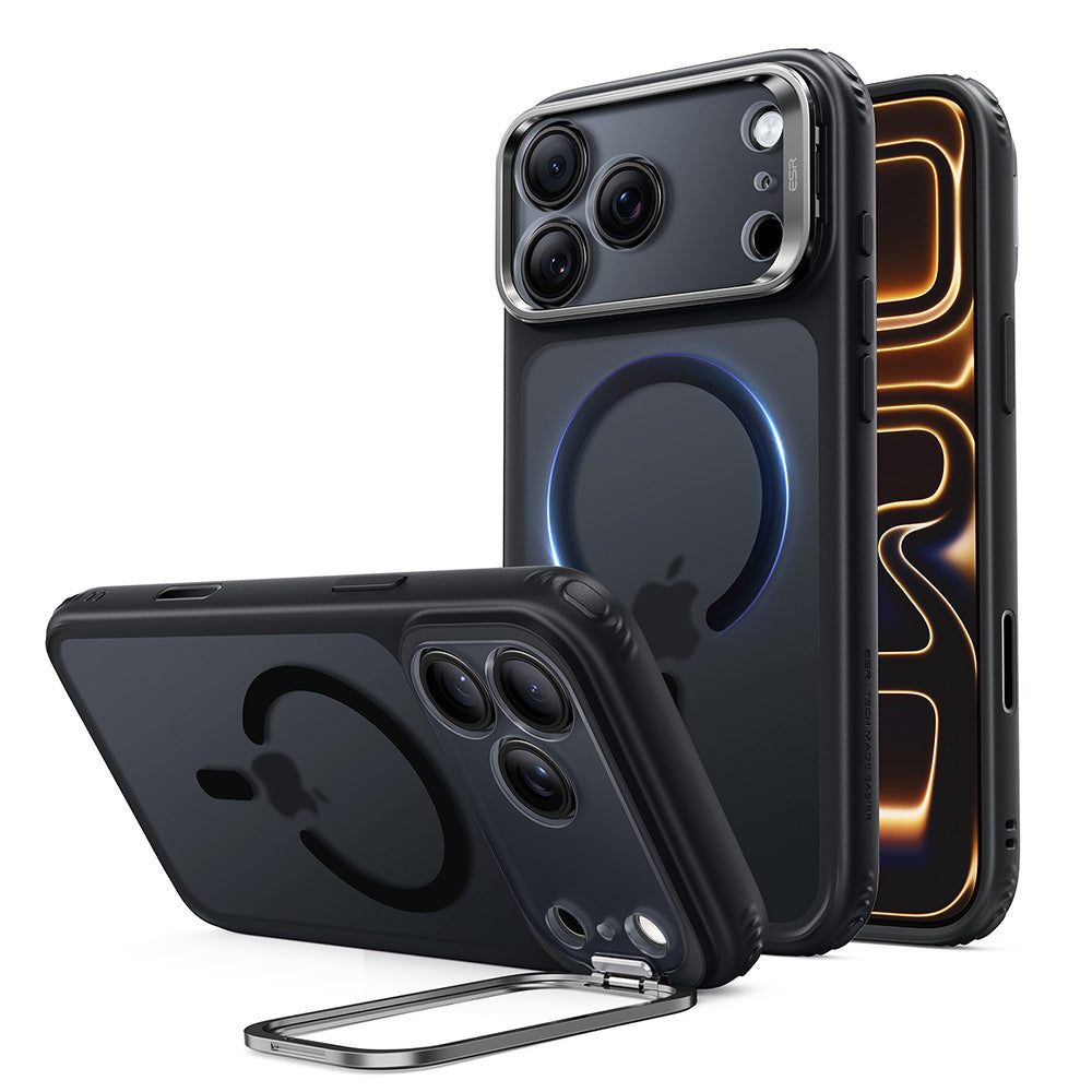 Funda MagSafe para Apple iPhone 18 Pro Max / 17 Pro Max, ESR, Classic Hybrid Kickstand, Negra Satinada