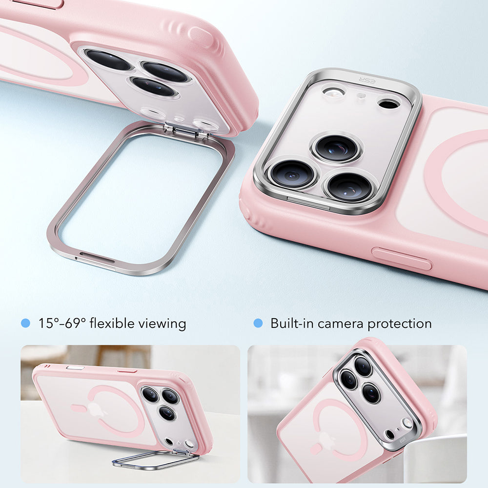 Funda MagSafe para Apple iPhone 18 Pro Max / 17 Pro Max, ESR, Classic Hybrid Kickstand, Rosa Satinado